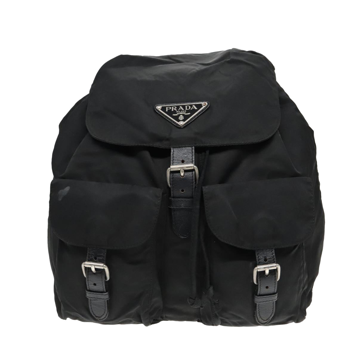 PRADA Backpack Nylon Black Auth 93486