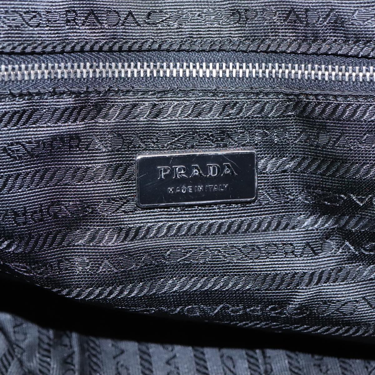 PRADA Hand Bag Nylon Black Auth 93487