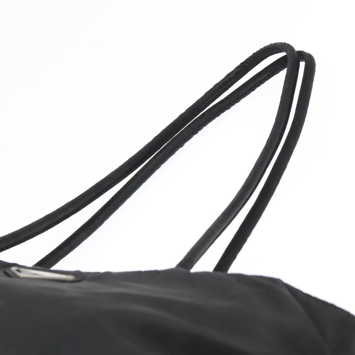 PRADA Tote Bag Nylon Black Auth 93488