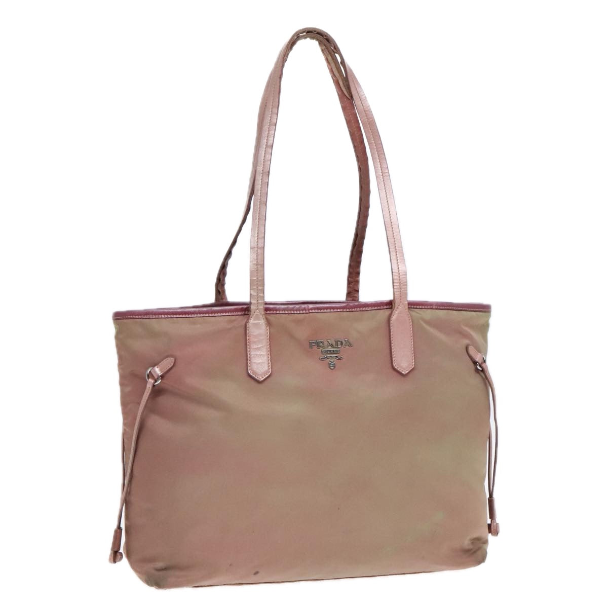 PRADA Tote Bag Nylon Pink Auth 93504