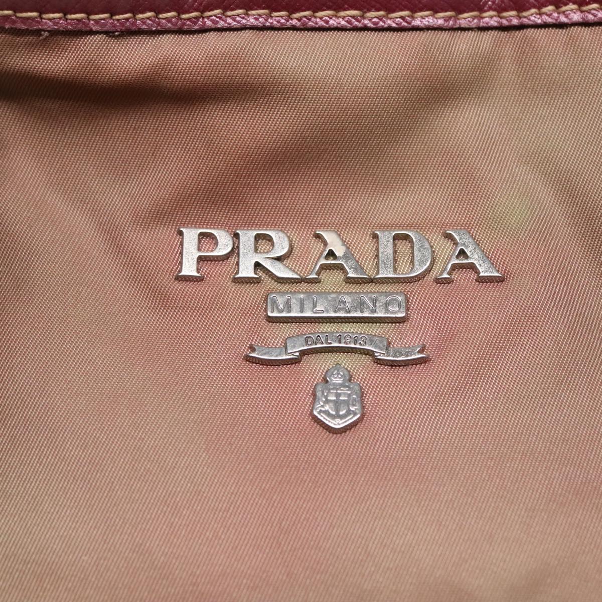 PRADA Tote Bag Nylon Pink Auth 93504