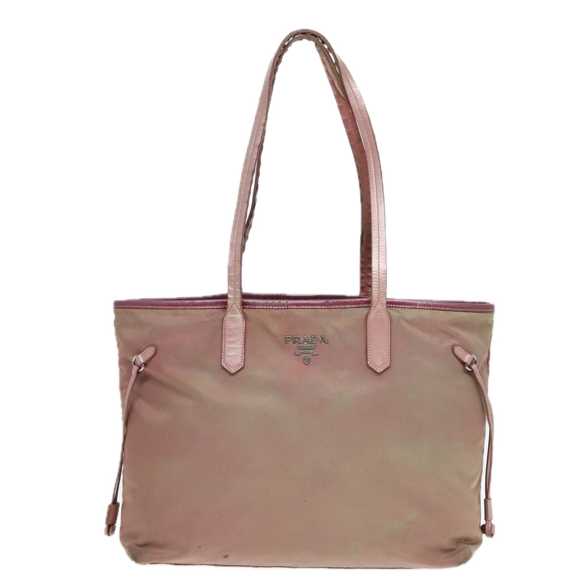 PRADA Tote Bag Nylon Pink Auth 93504