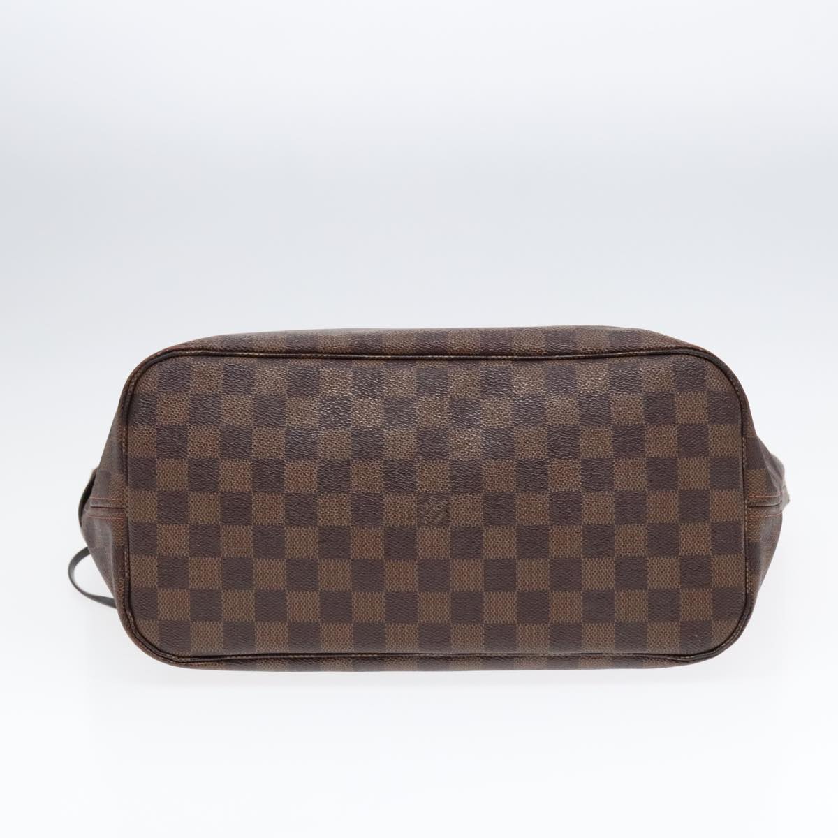 LOUIS VUITTON Damier Ebene Neverfull MM Tote Bag N51105 LV Auth 93531