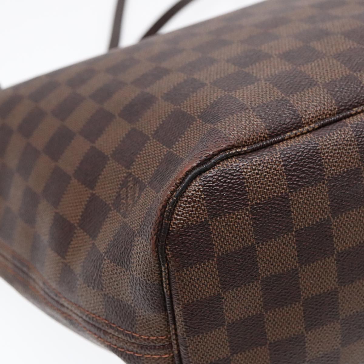 LOUIS VUITTON Damier Ebene Neverfull MM Tote Bag N51105 LV Auth 93531