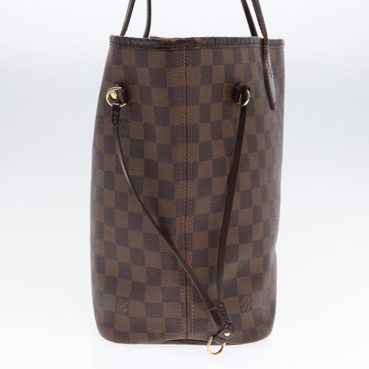 LOUIS VUITTON Damier Ebene Neverfull MM Tote Bag N51105 LV Auth 93531