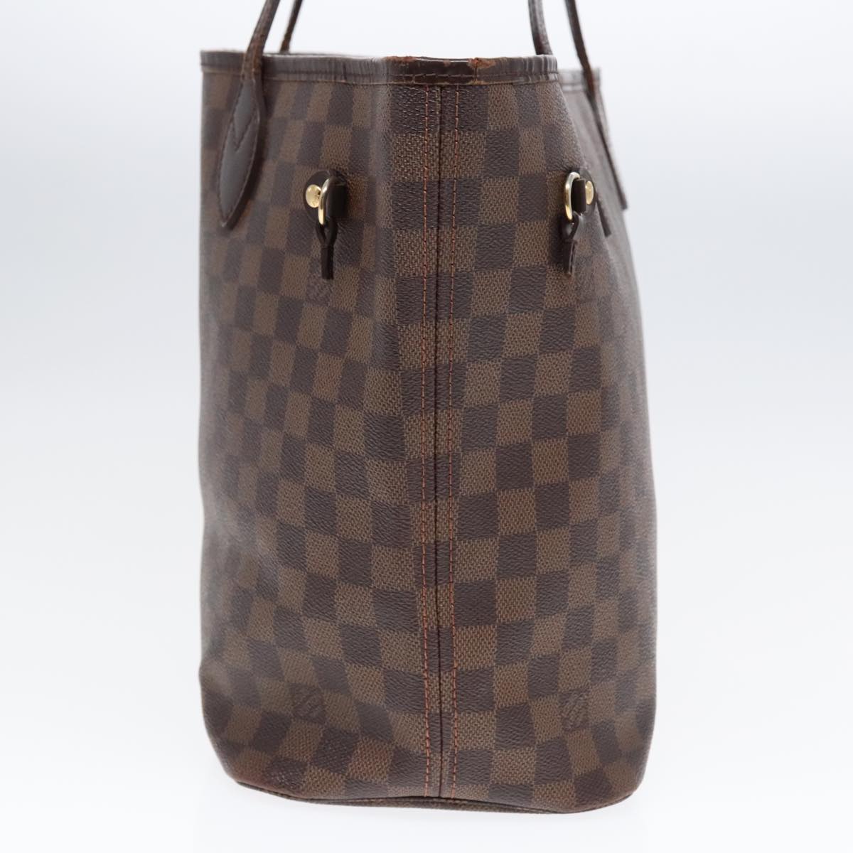 LOUIS VUITTON Damier Ebene Neverfull MM Tote Bag N51105 LV Auth 93531