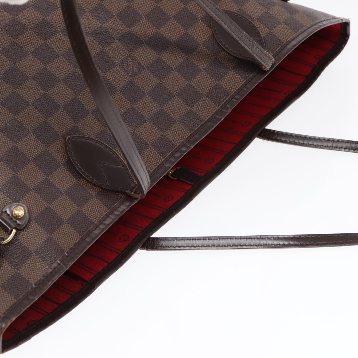 LOUIS VUITTON Damier Ebene Neverfull MM Tote Bag N51105 LV Auth 93531