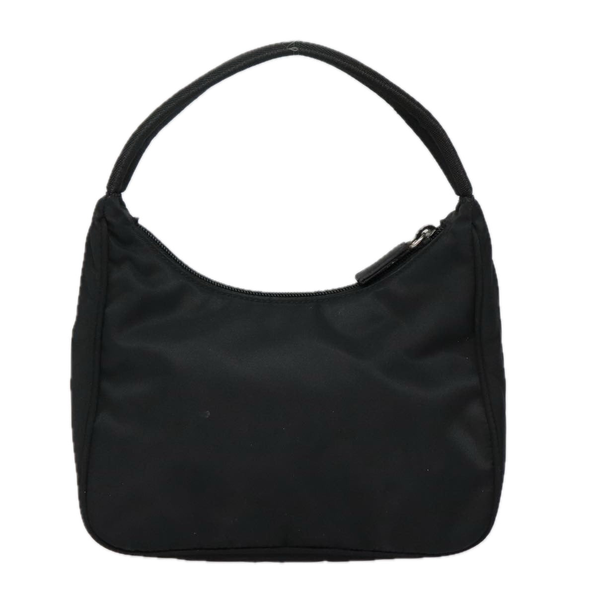 PRADA Mini Hand Bag Nylon Black Silver Auth 93539