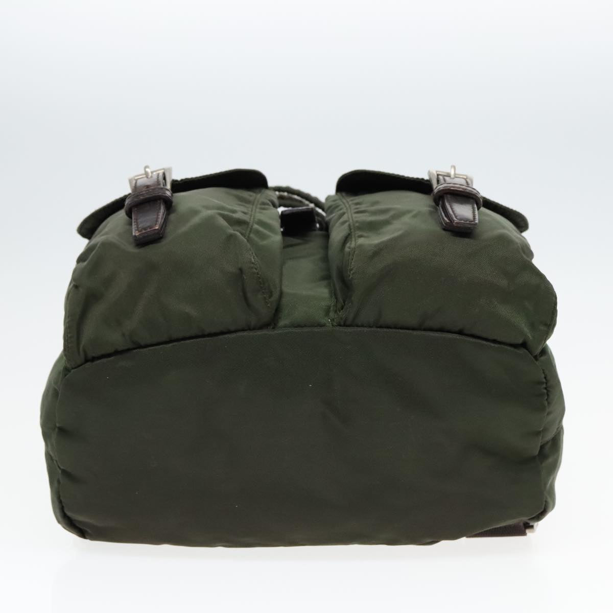 PRADA Backpack Nylon Green Auth 93542