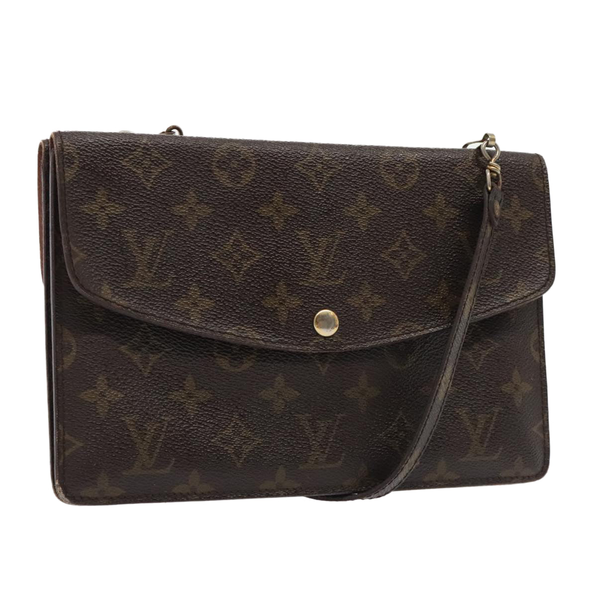 LOUIS VUITTON Monogram Double Rabat Shoulder Bag M51815 LV Auth 93546