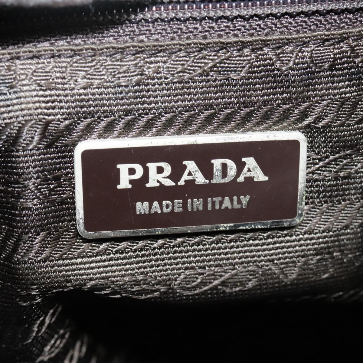 PRADA Shoulder Bag Nylon Brown Auth 93547