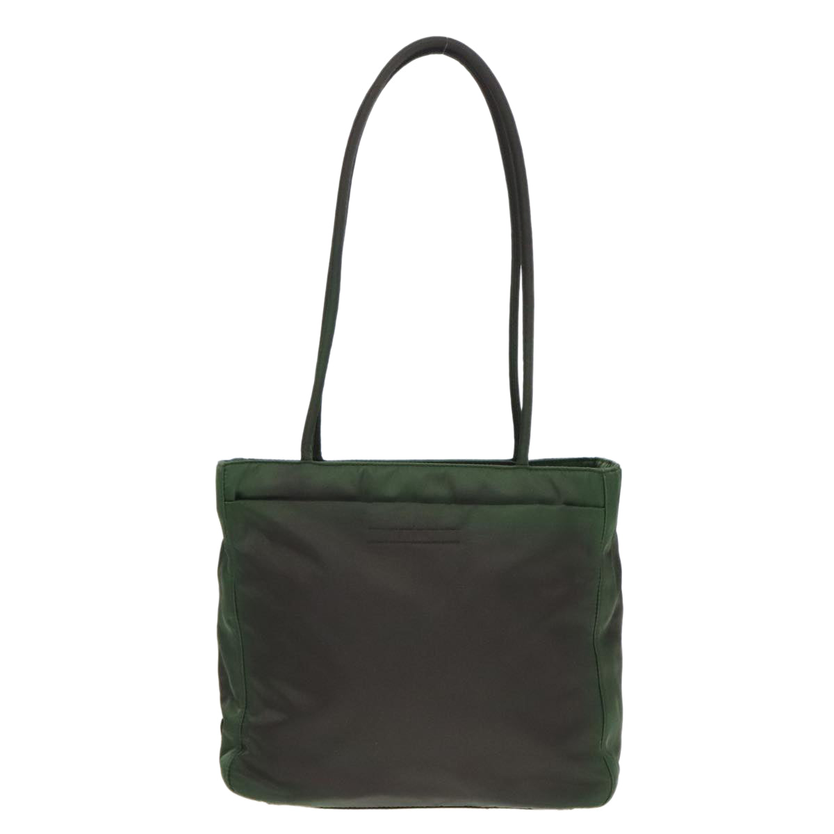 PRADA Hand Bag Nylon Green Auth 93548