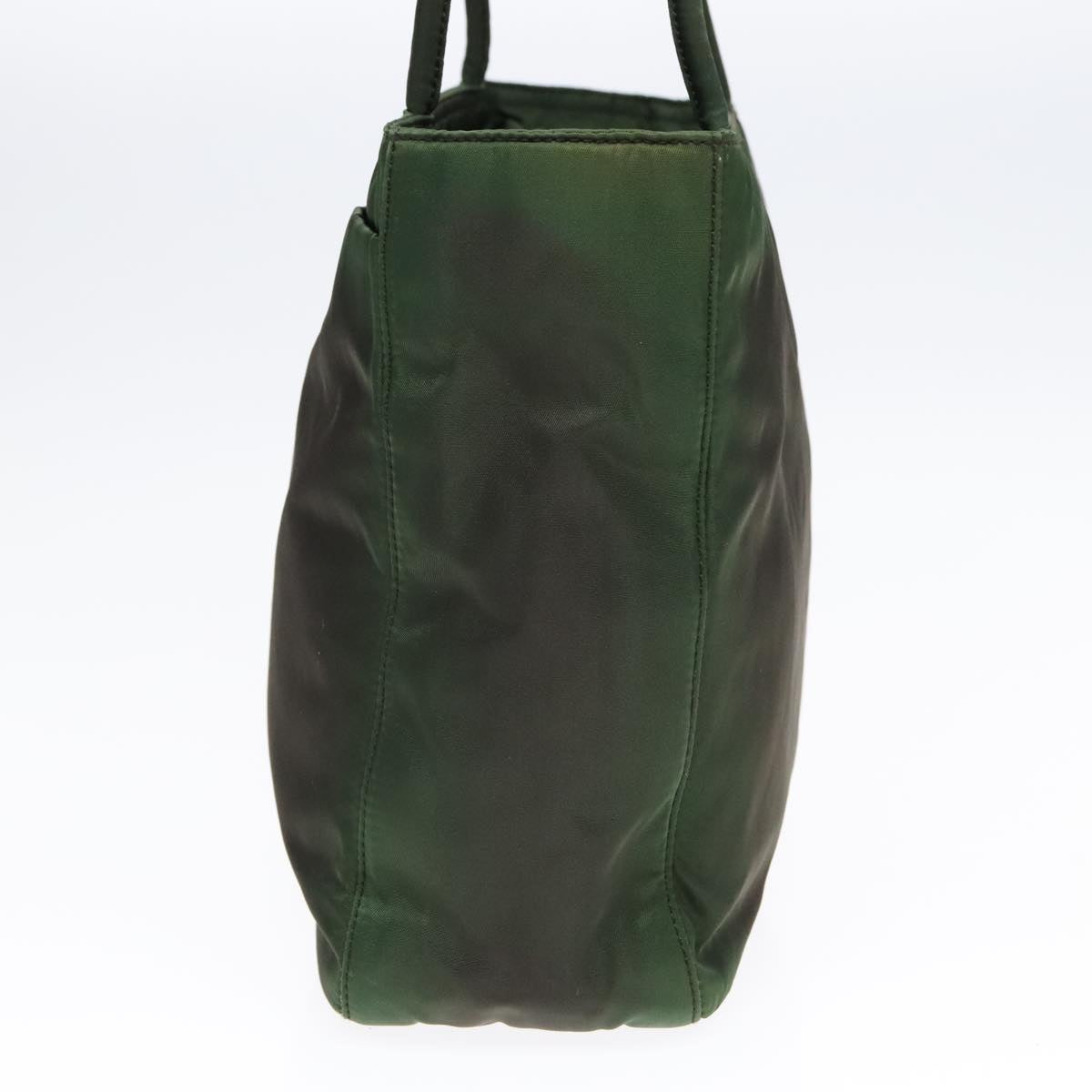 PRADA Hand Bag Nylon Green Auth 93548