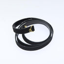 Salvatore Ferragamo Gancini Hand Bag Suede 2way Black Gold Auth 93549-12