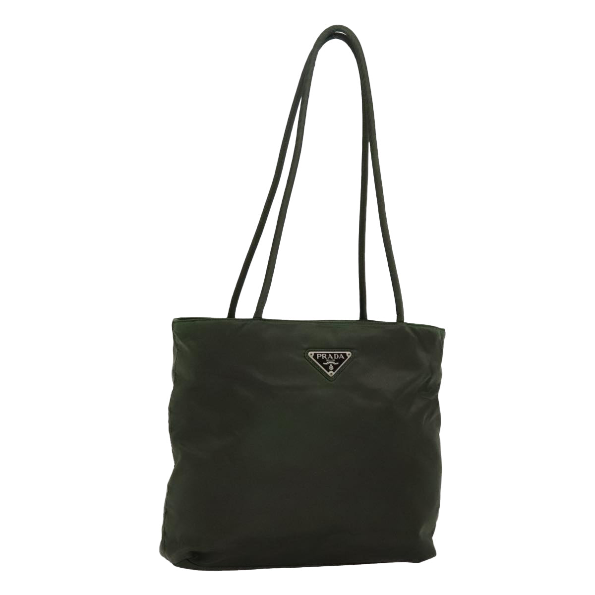 PRADA Tote Bag Nylon Green Auth 93550