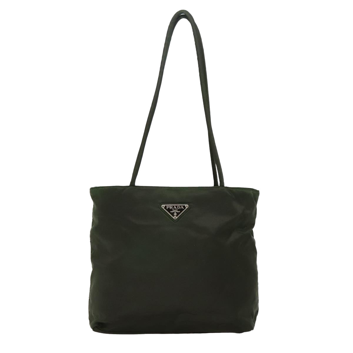 PRADA Tote Bag Nylon Green Auth 93550