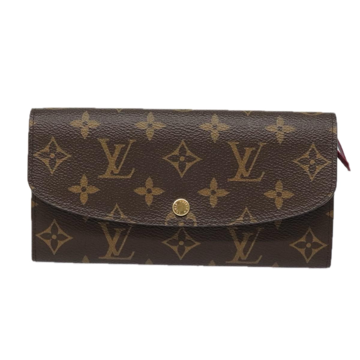 LOUIS VUITTON Monogram Portefeuille Emilie Wallet Pink M60697 LV Auth 93568