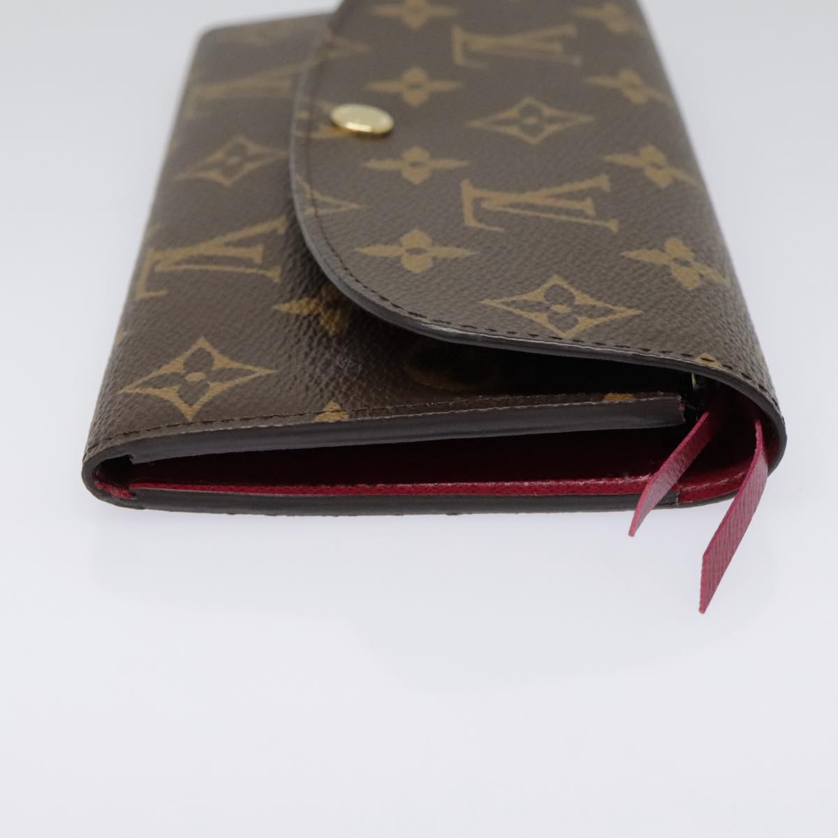 LOUIS VUITTON Monogram Portefeuille Emilie Wallet Pink M60697 LV Auth 93568