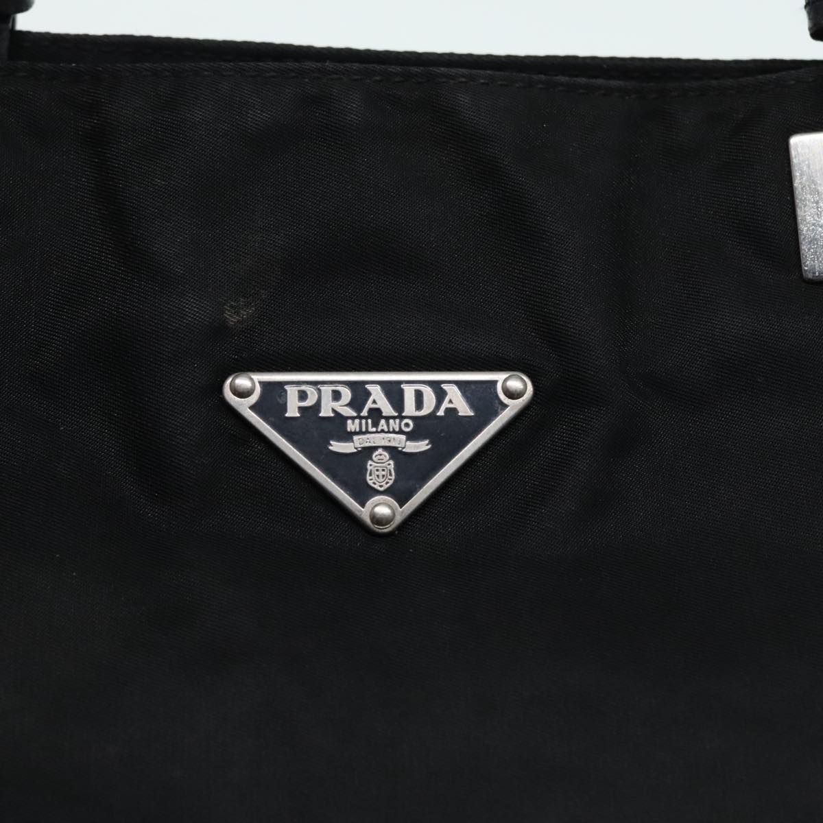 PRADA Tote Bag Nylon Black Auth 93605