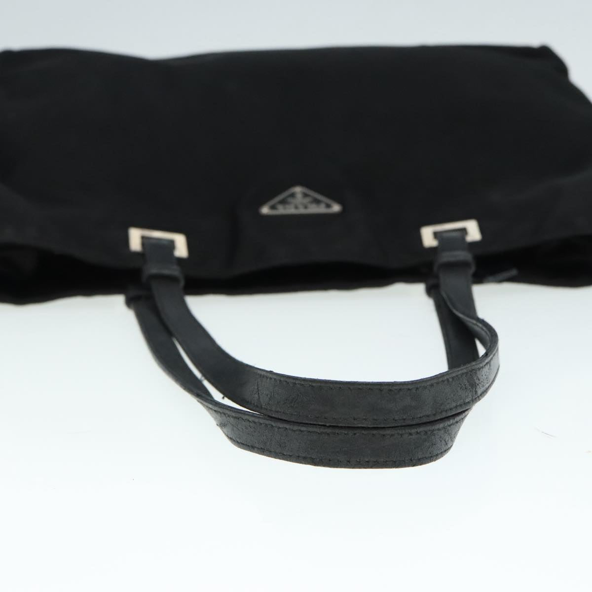 PRADA Tote Bag Nylon Black Auth 93605