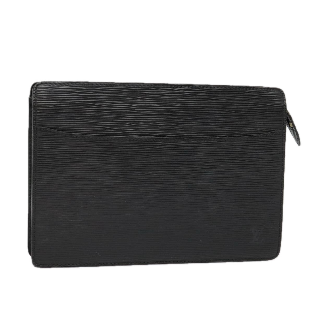 LOUIS VUITTON Epi Pochette Homme Clutch Bag Black Noir M52522 LV Auth 93608