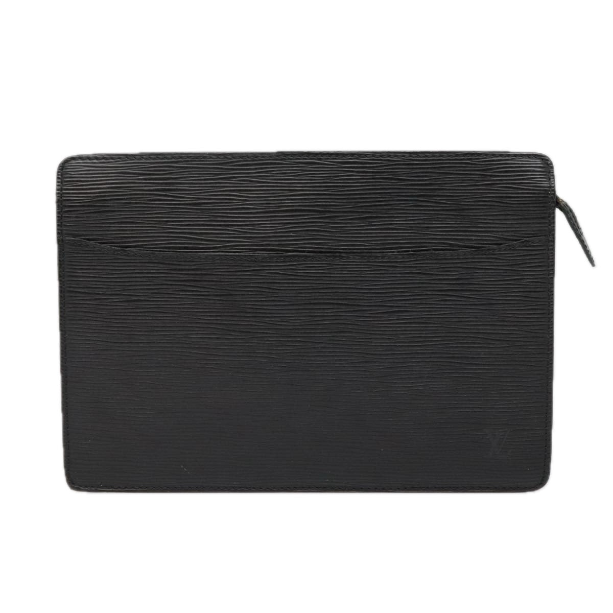 LOUIS VUITTON Epi Pochette Homme Clutch Bag Black Noir M52522 LV Auth 93608