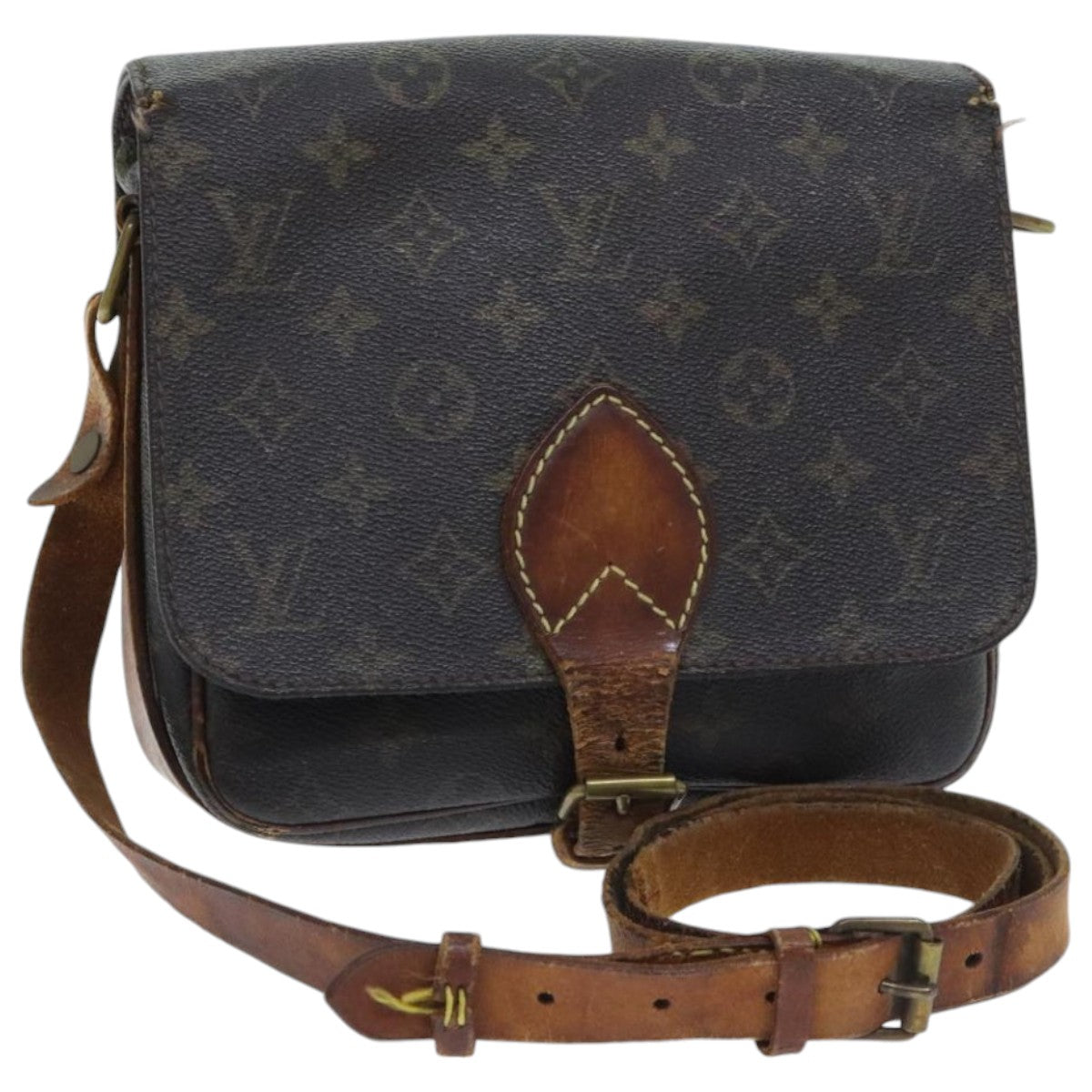 LOUIS VUITTON Monogram Cartouchiere MM Shoulder Bag M51253 LV Auth 93610