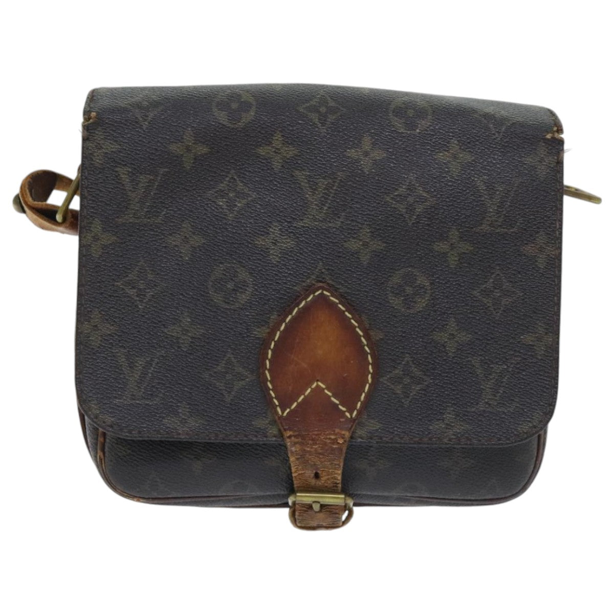 LOUIS VUITTON Monogram Cartouchiere MM Shoulder Bag M51253 LV Auth 93610