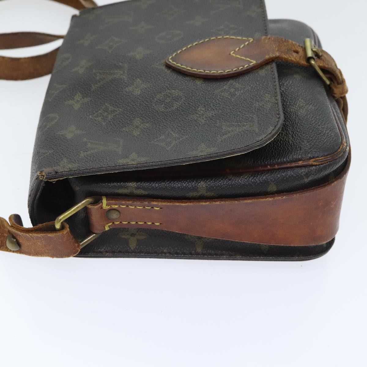 LOUIS VUITTON Monogram Cartouchiere MM Shoulder Bag M51253 LV Auth 93610