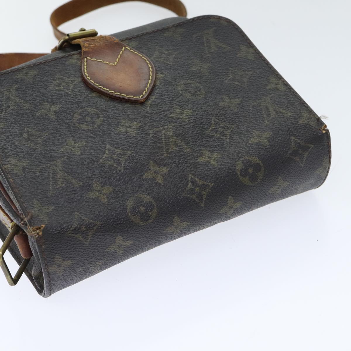 LOUIS VUITTON Monogram Cartouchiere MM Shoulder Bag M51253 LV Auth 93610