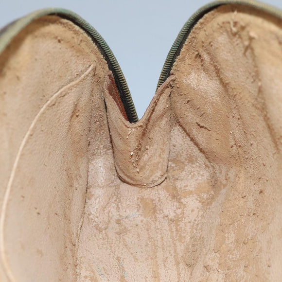 LOUIS VUITTON Monogram Trousse Demi Ronde Cosmetic Pouch M47520 LV Auth 93624