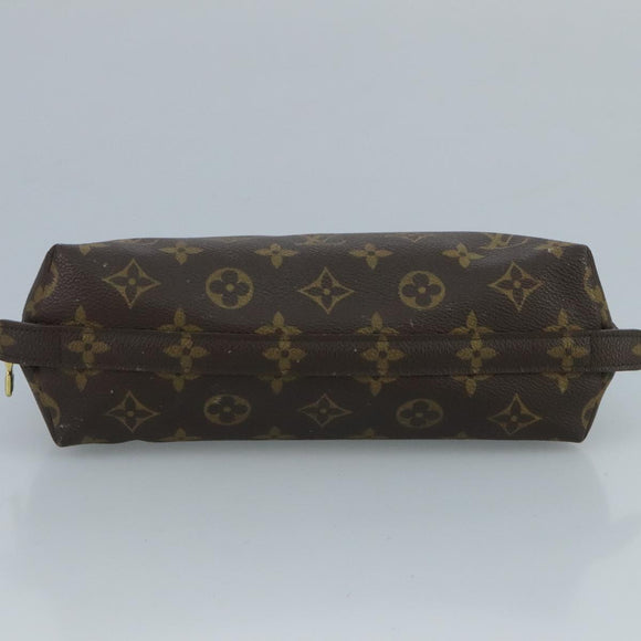 LOUIS VUITTON Monogram Trousse Demi Ronde Cosmetic Pouch M47520 LV Auth 93624