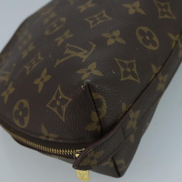 LOUIS VUITTON Monogram Trousse Demi Ronde Cosmetic Pouch M47520 LV Auth 93624