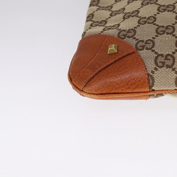 GUCCI GG Canvas Shoulder Bag Beige 120894 Auth 93629