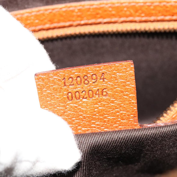 GUCCI GG Canvas Shoulder Bag Beige 120894 Auth 93629