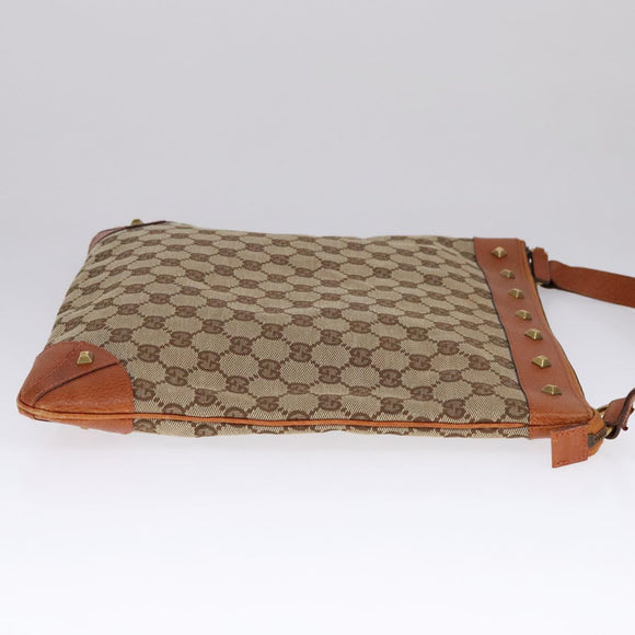 GUCCI GG Canvas Shoulder Bag Beige 120894 Auth 93629