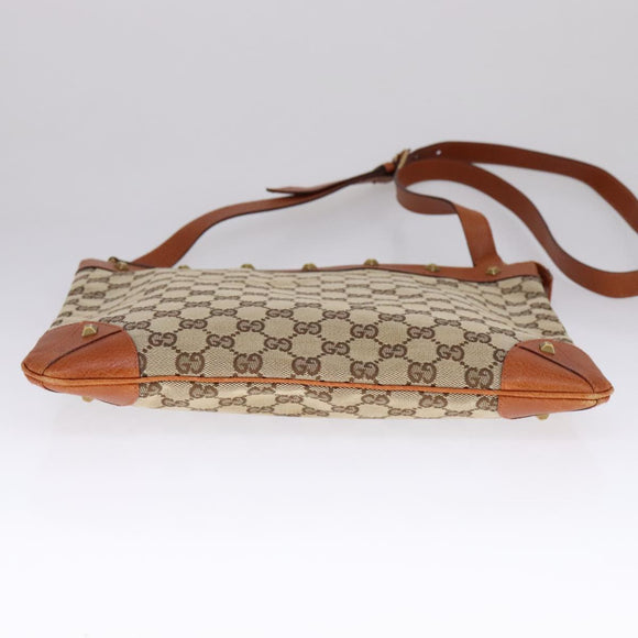 GUCCI GG Canvas Shoulder Bag Beige 120894 Auth 93629
