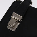 PRADA Clutch Bag Leather Black Auth 93630-8
