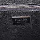 PRADA Clutch Bag Leather Black Auth 93630-9