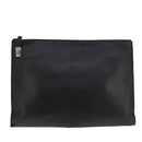 PRADA Clutch Bag Leather Black Auth 93630-13