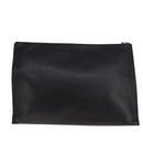 PRADA Clutch Bag Leather Black Auth 93630-2
