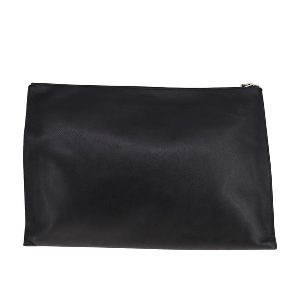 PRADA Clutch Leder Schwarz Auth 93630
