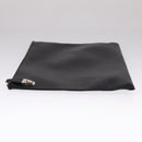 PRADA Clutch Bag Leather Black Auth 93630-3