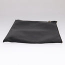 PRADA Clutch Bag Leather Black Auth 93630-4