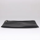 PRADA Clutch Bag Leather Black Auth 93630-6