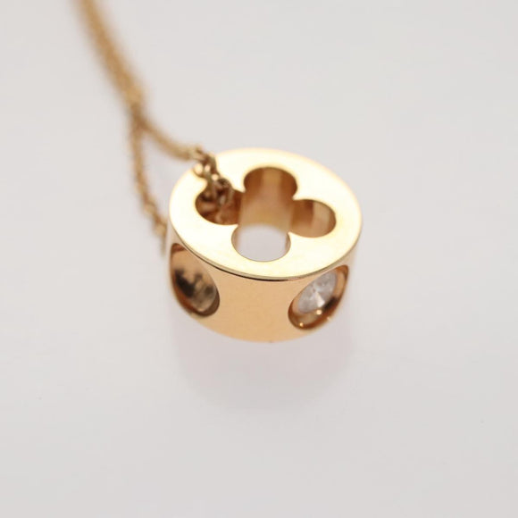LOUIS VUITTON Pandantif 1P Diamond Necklace Diamond 6.1K Only 800 LV Auth 93646S