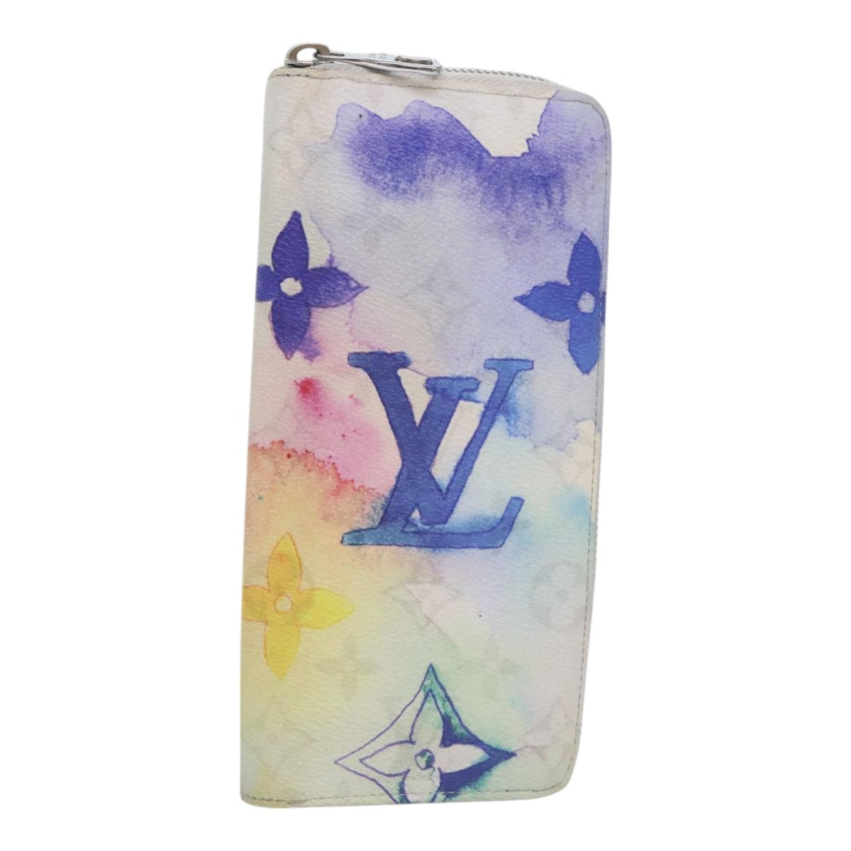 LOUIS VUITTON Monogram Water Color Long Wallet White M80499 LV Auth 93650