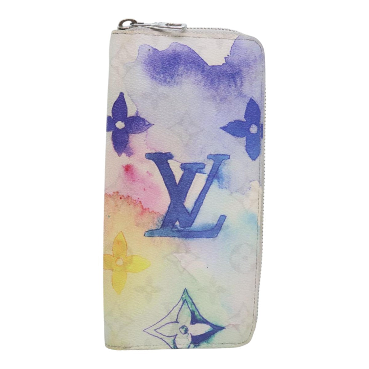 LOUIS VUITTON Monogram Water Color Long Wallet White M80499 LV Auth 93650