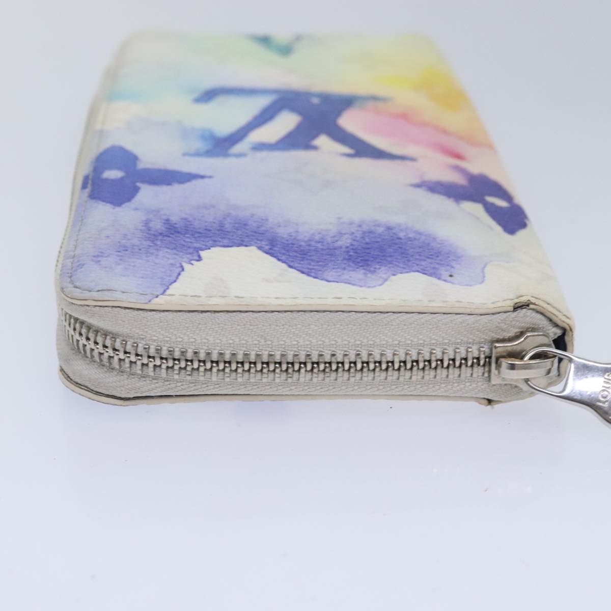 LOUIS VUITTON Monogram Water Color Long Wallet White M80499 LV Auth 93650