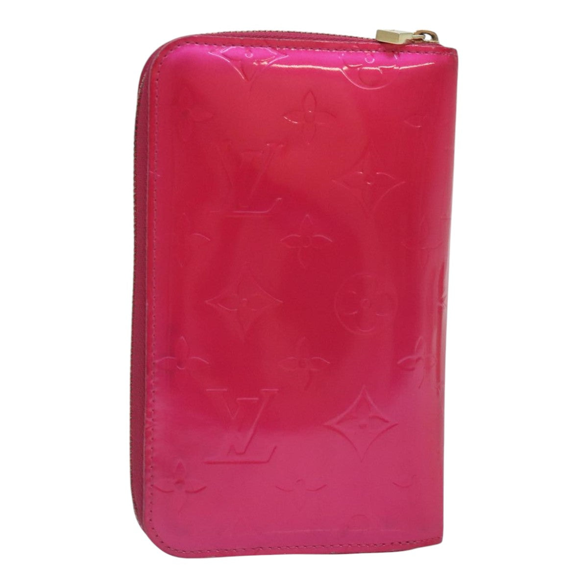 LOUIS VUITTON Monogram Vernis Eldridge Wallet Fuchsia Pink M91240 LV Auth 93651